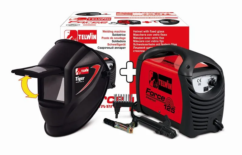 Poste à souder onduleur Telwin FORCE 125 + casque de soudage 230 V 815861 commander à bas prix