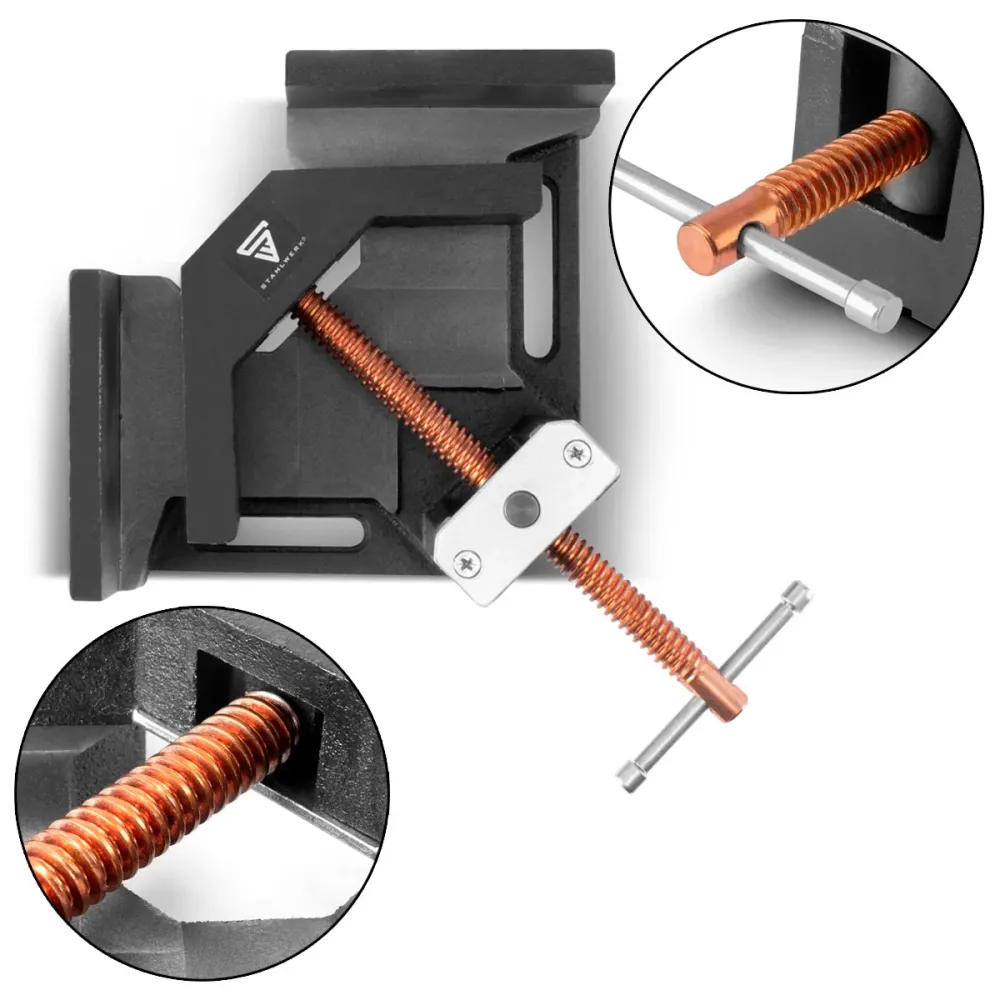 STEALWROWN WK-100 ST Soudage Angle Pince / Tendeur d'angle avec une taille de bouche de 100 mm pour la fixation des pièces...