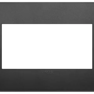 PLACCA VIMAR ARKE' 4 MODULI NERO 19654.71 - Compatible Prise Française