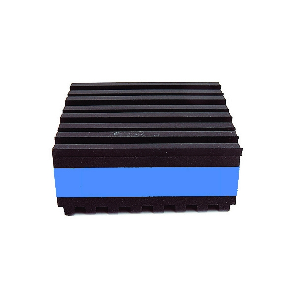 Plaque anti-vibration 10PA - 100 x 100 x 22 mm - 3,5 kg / cm² - IDK pour salle de bain