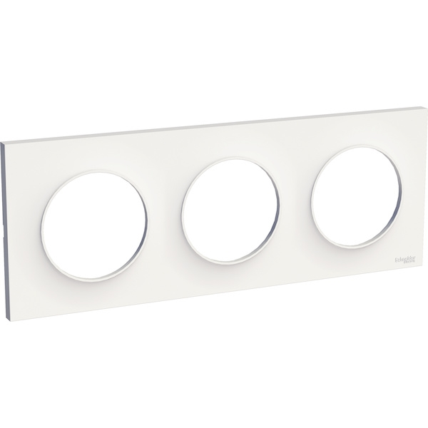 Plaque pour appareillage ODACE STYL - 3 poste - blanc - SCHNEIDER ELECTRIC avec vis de fixation