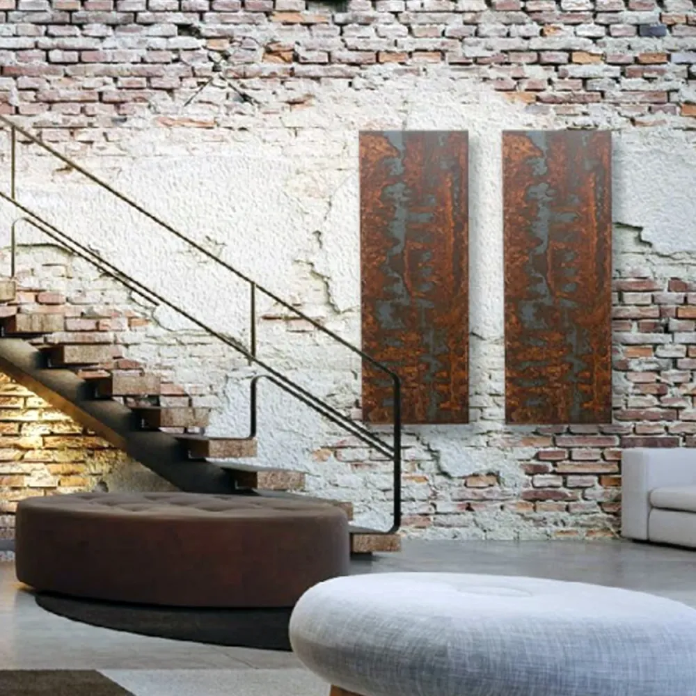 Étanche IP44 Radiateur électrique à plaque modèle Perfetto 180x55 cm - Rusty
