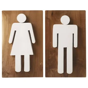 Paire de panneaux en bois de teck pour WC Homme / Hemme H25 cm - HOFE 2-Pack