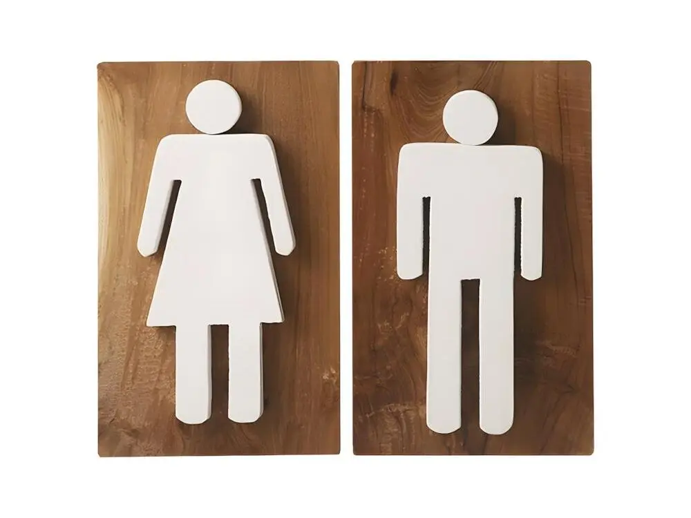 Paire de panneaux en bois de teck pour WC Homme / Hemme H25 cm - HOFE 2-Pack