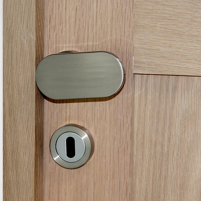 Verrou à code Rosace de poignée de porte rond à visser boucicaut Chrisligne nickel mat gris Ø50mm