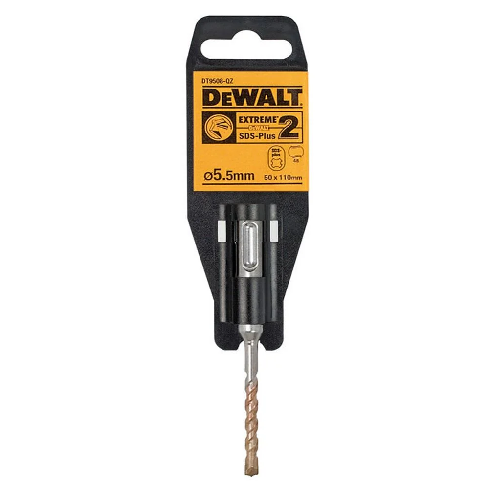 DeWalt DT9508QZ Extreme 2 SDS Plus Drill Bit 5.5 x 110mm avec vis et chevilles incluses
