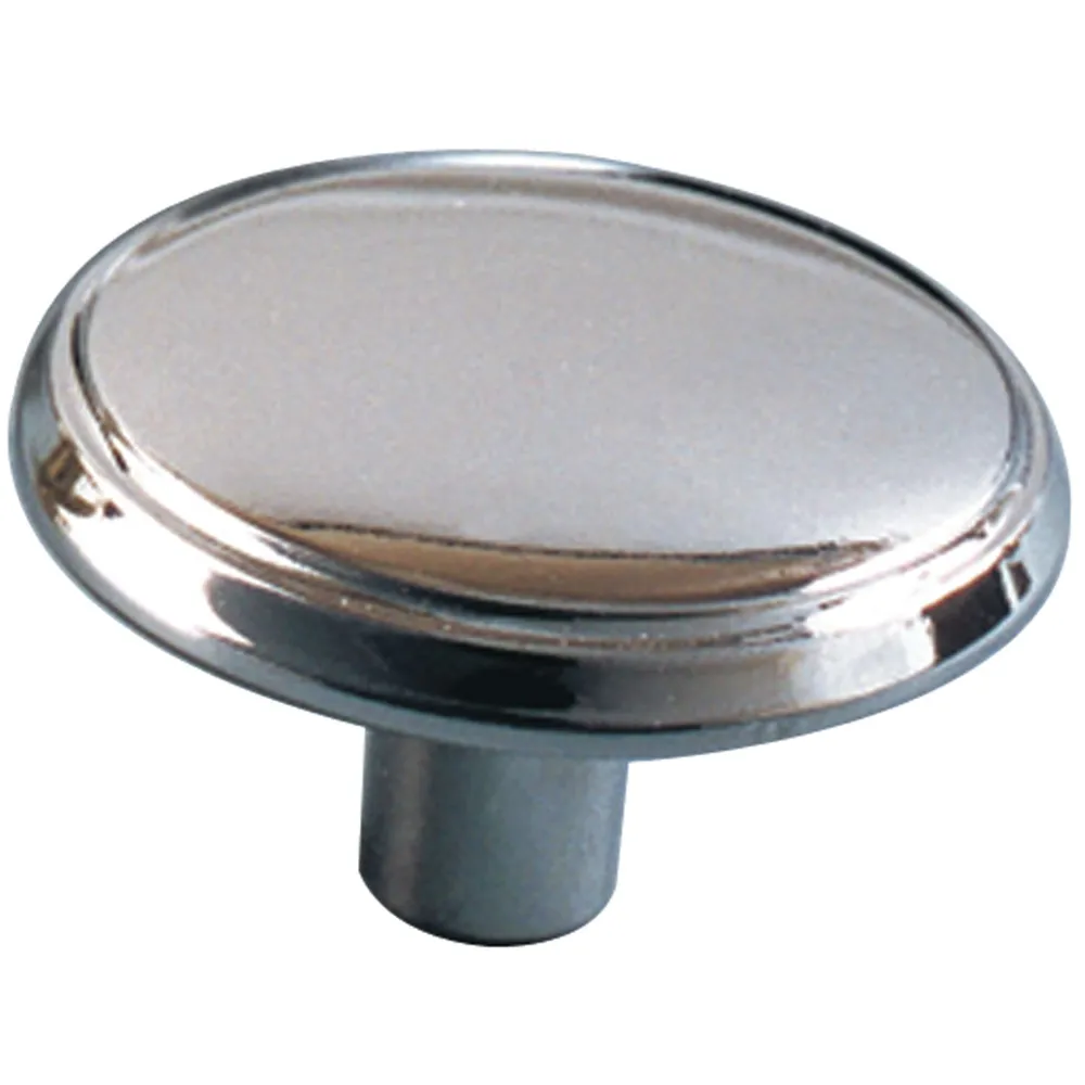 Pied réglable pour meuble Bouton plat zamak Chromé brillant