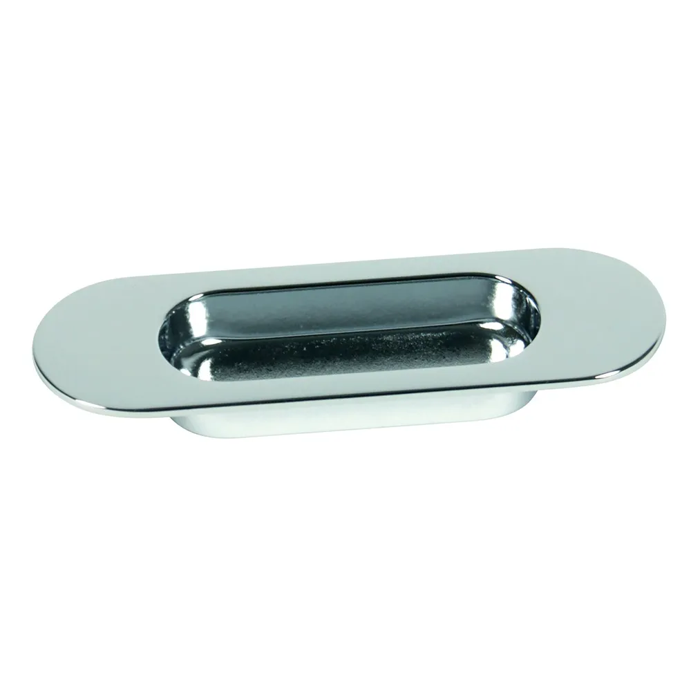 Poignée cuvette oblongue 3922 zamak Nickelé brossé