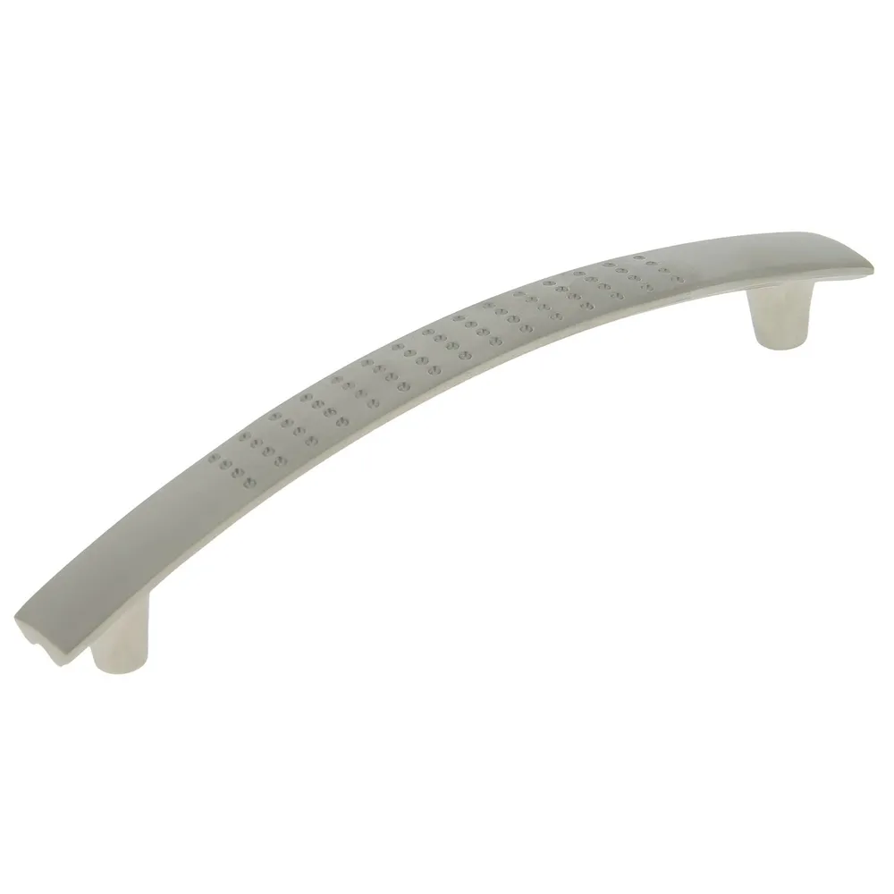 Poignée perforée aluminium Nickelé velours pour rangement modulable