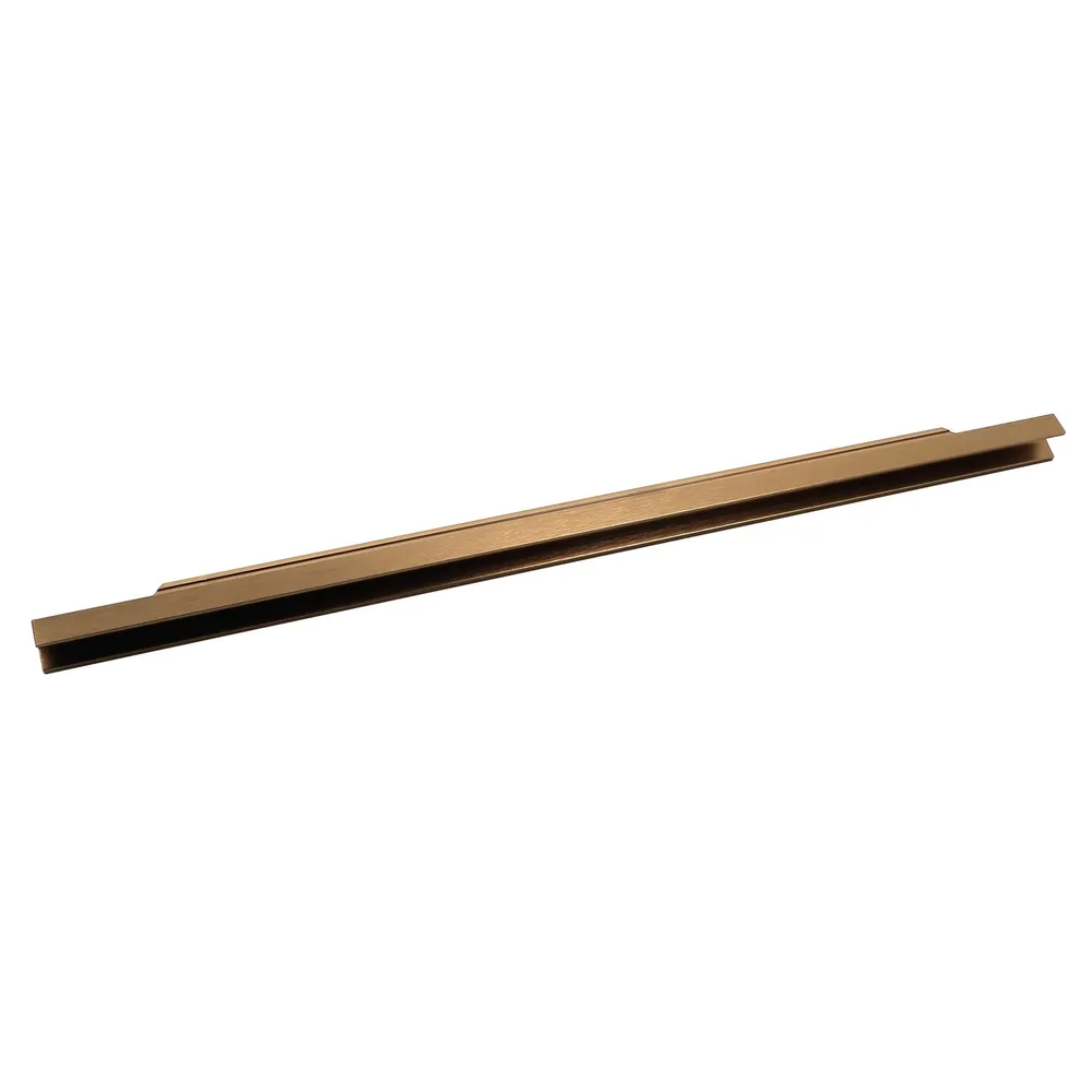 Poignée profil Jey 2 aluminium Laiton brossé avec système de verrouillage
