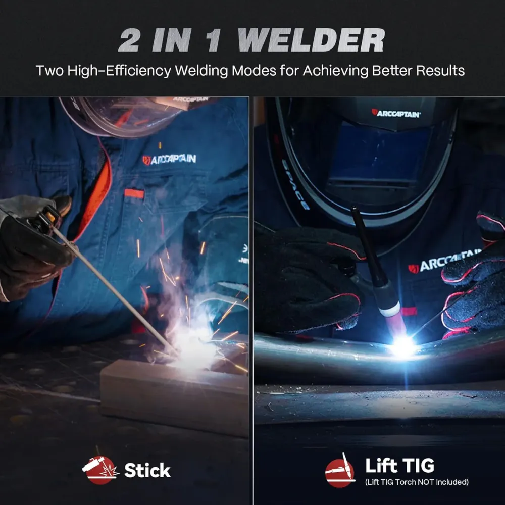 ARCCAPTAIN ARC220 220A 10PCS Rods Stick Welder ARC/Lift TIG Welding Machine Chaud Start Arc force and Anti-Stick