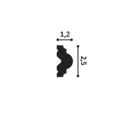 Wandleiste PX103 weiß | 12 x 25 x 2000 mm en blanc mat
