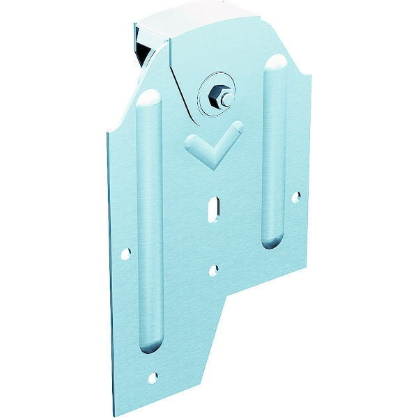 Monture à galet sur fer plat 50 x 10 mm pour porte à déplacement droit - 250 kg - galet fonte - MANTION en Polypropylène r...