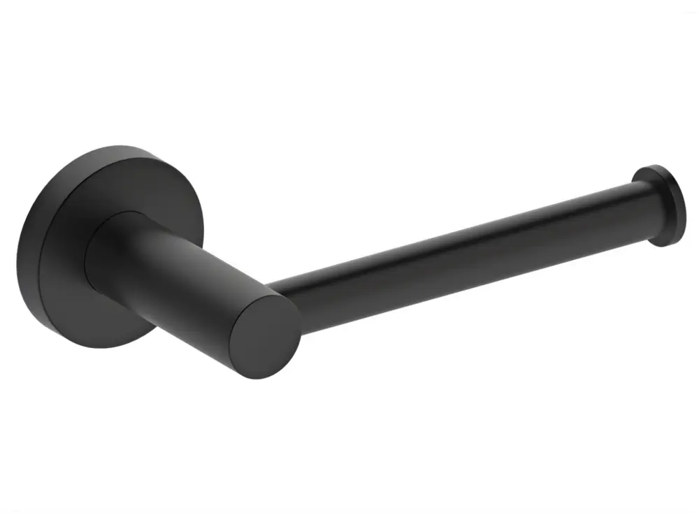 Barre de douche Luisa porte rouleau WC noir - Essebagno