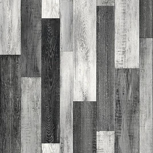 Distributeur de savon Sol Vinyle Link Plus - Imitation parquet noir et blanc - Surface brillante - Rouleau de 4m x 15m