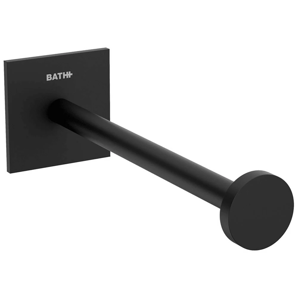 Haute Qualité Porte-rouleau autocollant en laiton peint de la collection 'Stick' par Cosmic - cm 4,5x14,4x4,5 - Noir