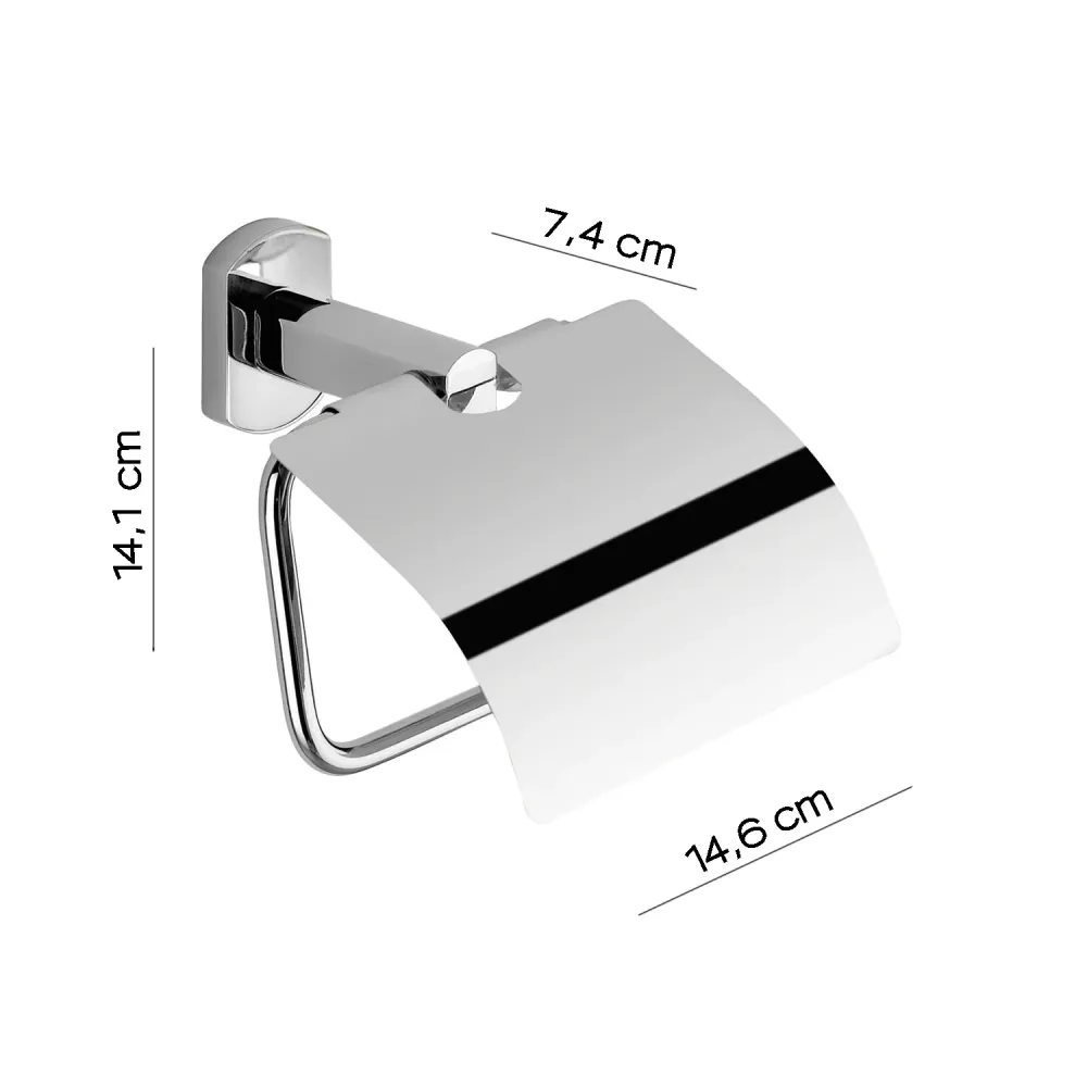 Porte-papier toilette couvert mural de Gedy série Edera Plus - Chromé Nettoyage facile
