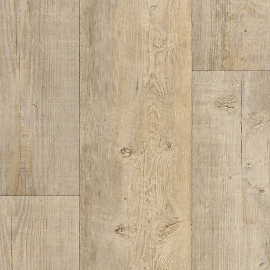 Porte-rouleau Sol Lino Eco - Imitation parquet bois blanc vieilli - Rouleau de 4m x 9m