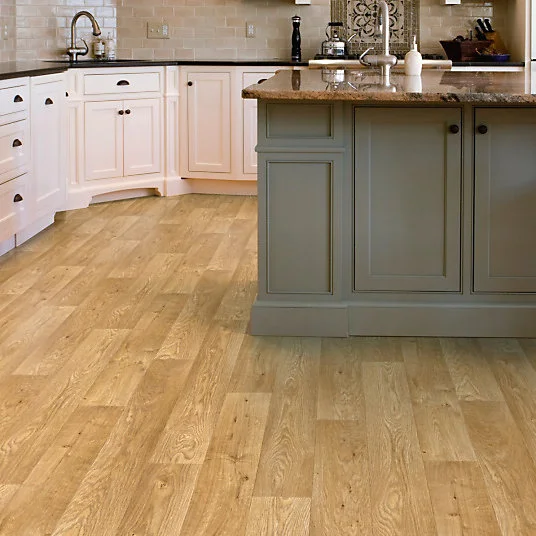Sol Vinyle First - Effet parquet chêne ancestral - Rouleau de 4m x 12m Nettoyage facile
