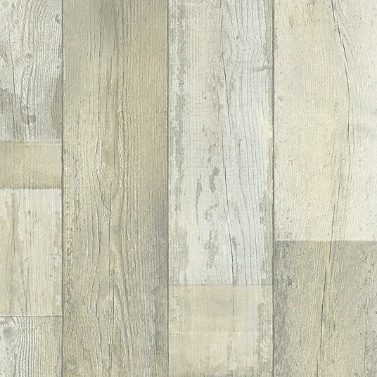 Sol Vinyle First - Imitation parquet classique blanchi - Rouleau de 4m x 10m - Installation Facile