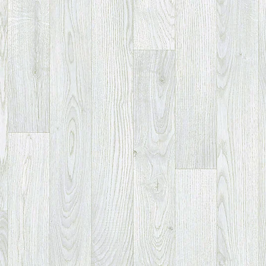 Sol Vinyle Link - Imitation parquet blanc veinage gris - Rouleau de 4m x 15m Lot de 3 pièces