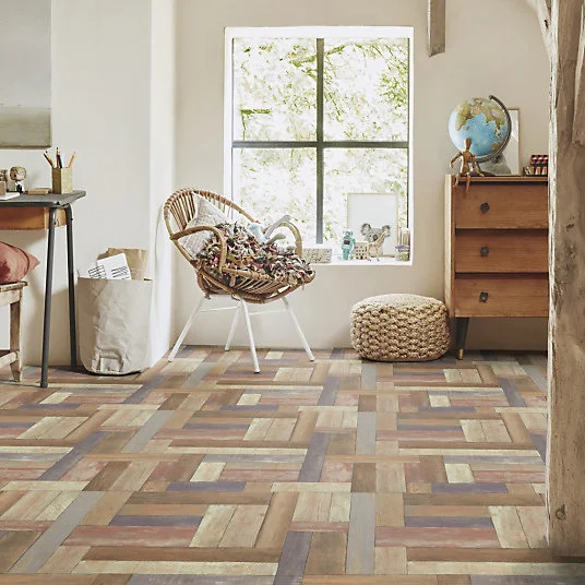 Sol VINYLE Smart - Atelier aspect bois recyclé - Rouleau de 3m x 5m