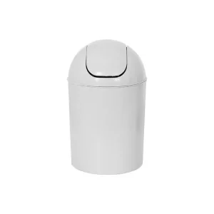 Support de brosse Poubelle à bascule ronde 5L Blanc MSV