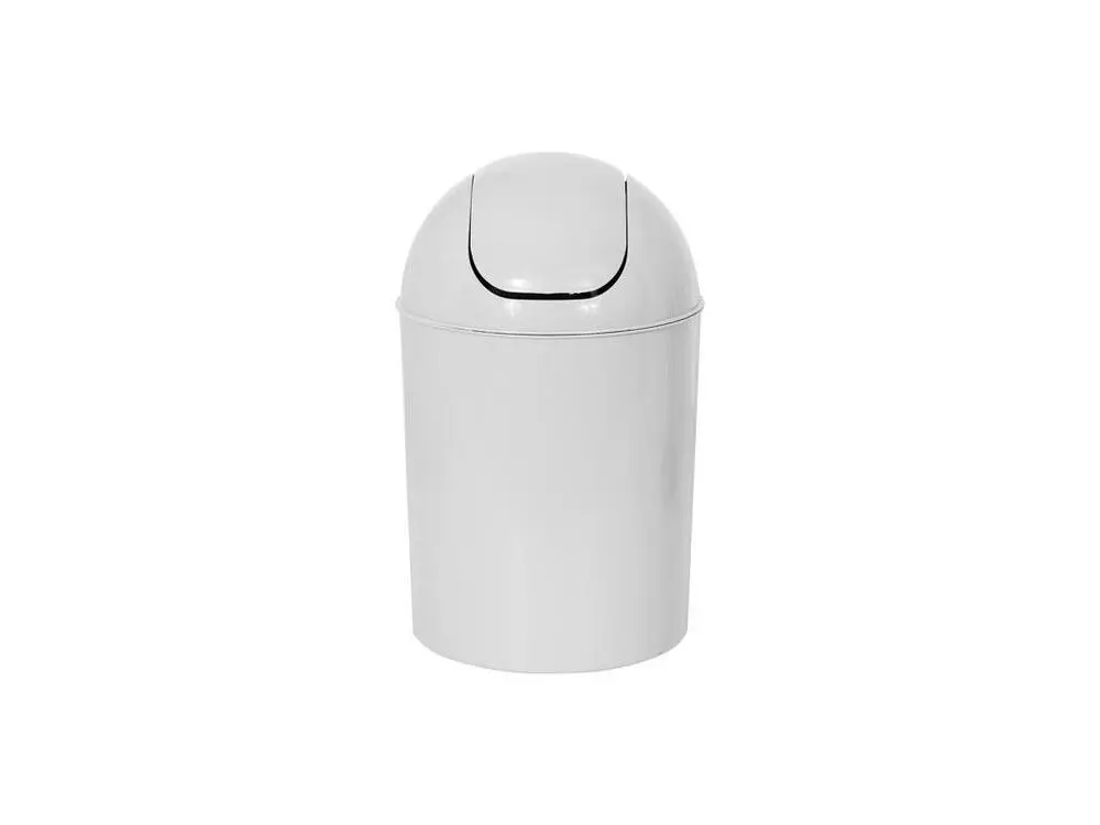 Support de brosse Poubelle à bascule ronde 5L Blanc MSV