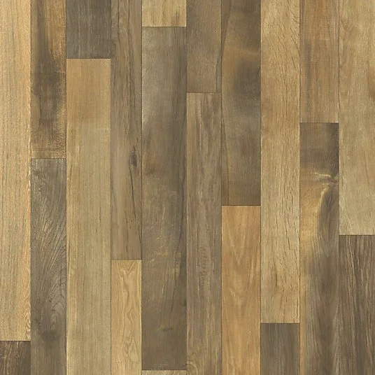 Support de brosse Sol Vinyle Link Plus - Imitation parquet bois - Surface brillante - Rouleau de 4m x 6m