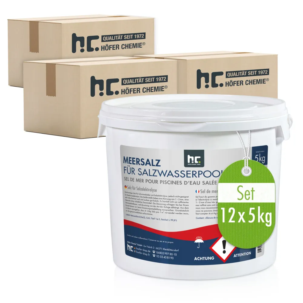 Résistant à l'Humidité 5 kg Meersalz für Salzwasserpools / Salzelektrolyse