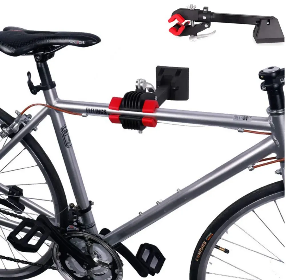 Support Vélo Mural Pliable - Rangement Bicyclette Garage SQES avec Système de Verrouillage