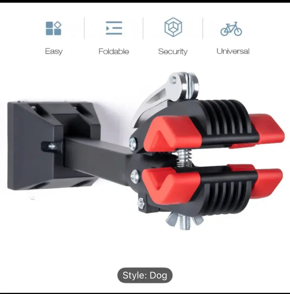 Support Vélo Mural Pliable - Rangement Bicyclette Garage SQES avec Système de Verrouillage