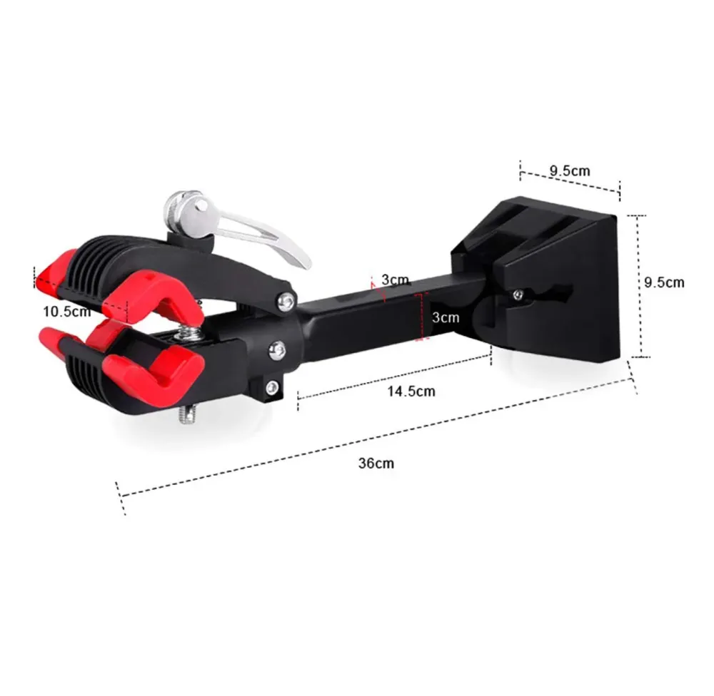 Support Vélo Mural Pliable - Rangement Bicyclette Garage SQES avec Système de Verrouillage