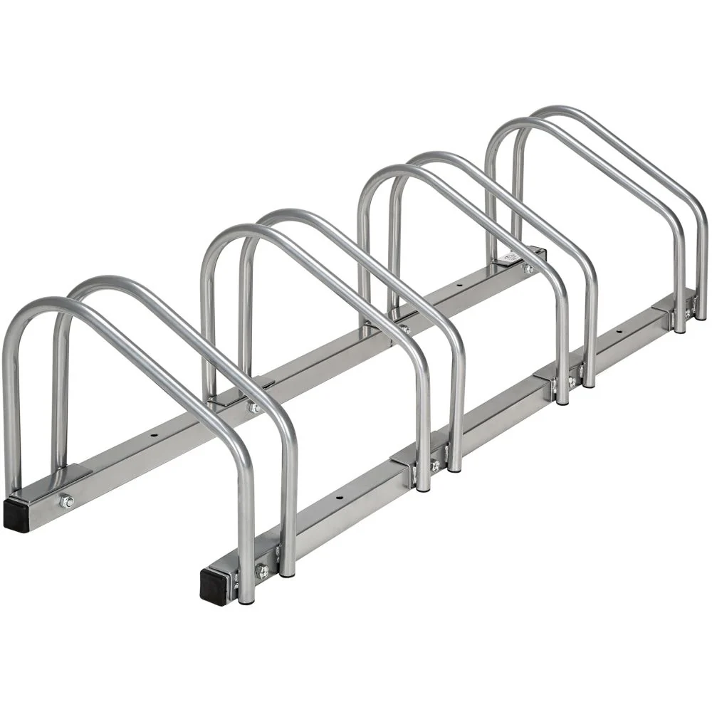 Tablette réglable Système support range porte vélo râtelier inclinable 4 vélos garage pratique au sol ou mural acier 3408209