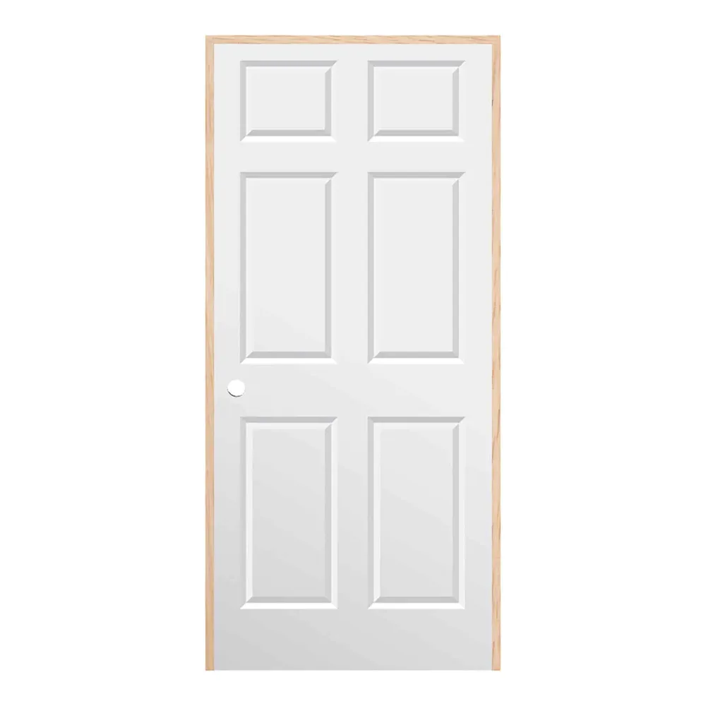 Porte prémontée d’intérieur Colonial à ouverture à droite en tirant et cadre de 4-9/16", 30"