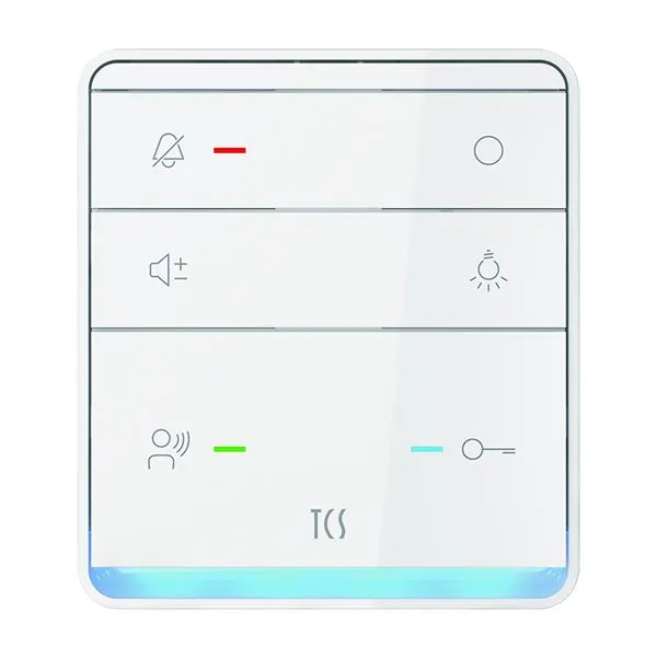Poste intérieur audio TCS pour conversation mains libres série TASTA avec 6 boutons montage en saillie blanc ISW5010-0145...