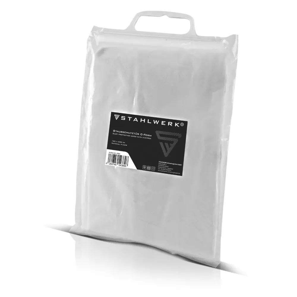 Stahlwerk Staub Protection Porte C-Shape / Dust Porte / Dirt Lock / Curtain de poussière avec une fermeture éclair intégrée