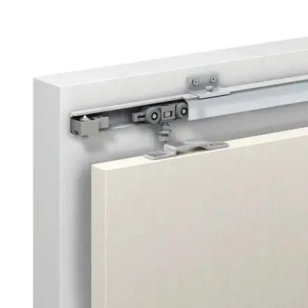 Ensemble COOLTECH déplacement droit sur rail tubulaire Pour porte de 40 à 60 kg