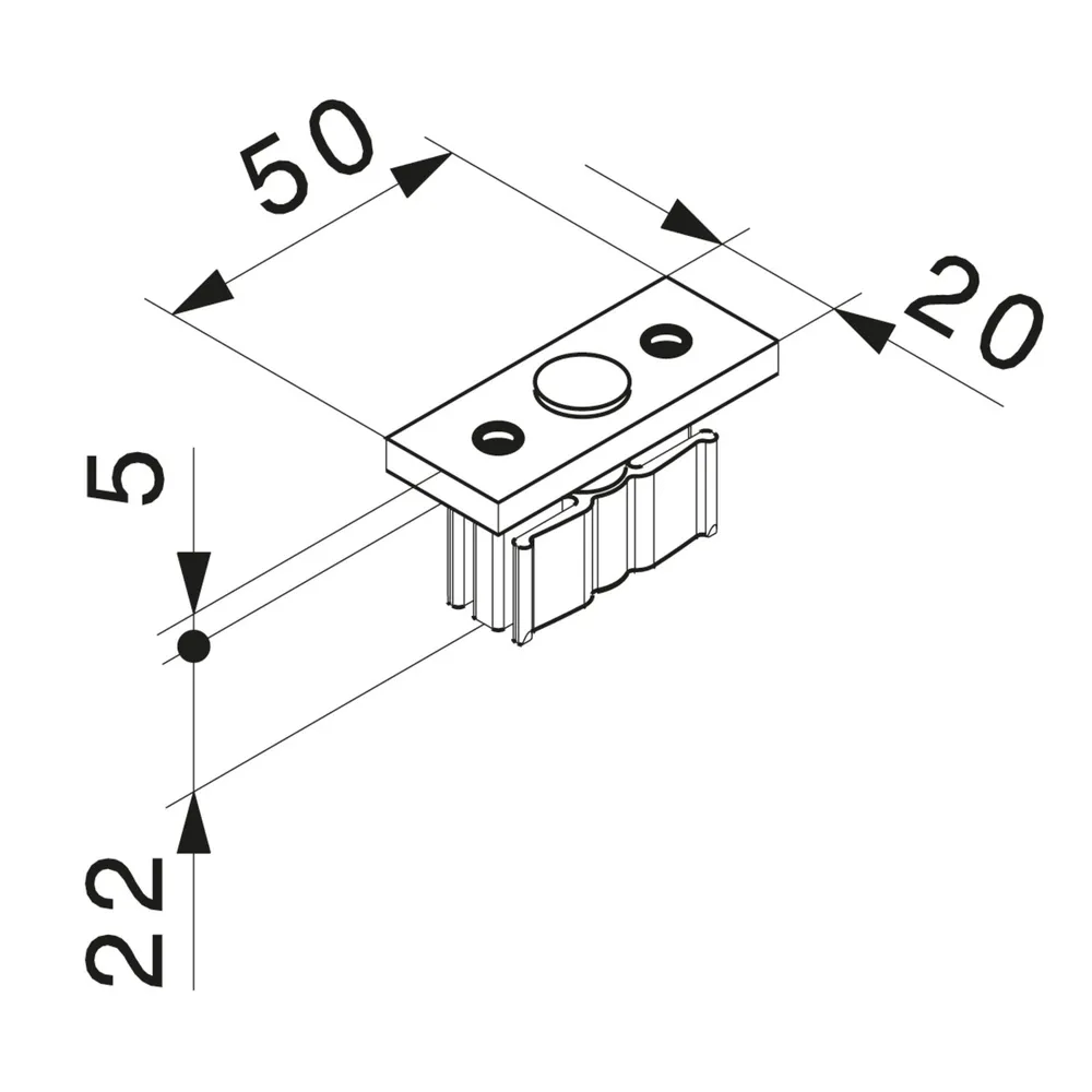 Platine de guidage auto-serrant Pour HAWA Junior Symmetric, Télescopic, 120, 160 et 250 bois