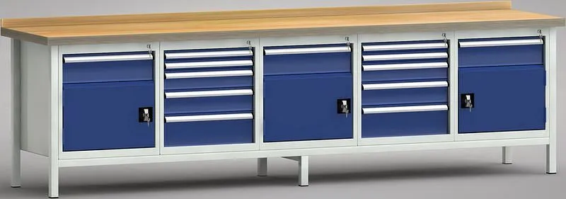 Etabli classique KLW - 3000 x 700 x 840 mm L x P x H WS450N-3000M40-E7025 acheter à bas prix