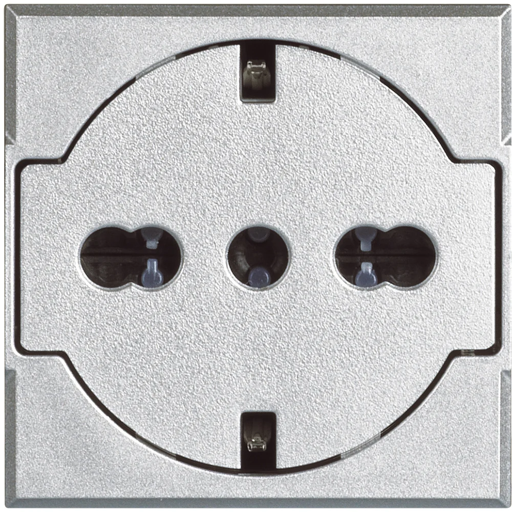 PRESA FLAT HABITUEL TEDESCO E ITALIANO BTICINO AXOLUTE 2P+T 16A 250V TECH/ANTRACITE/BIANCO pour installation encastrée