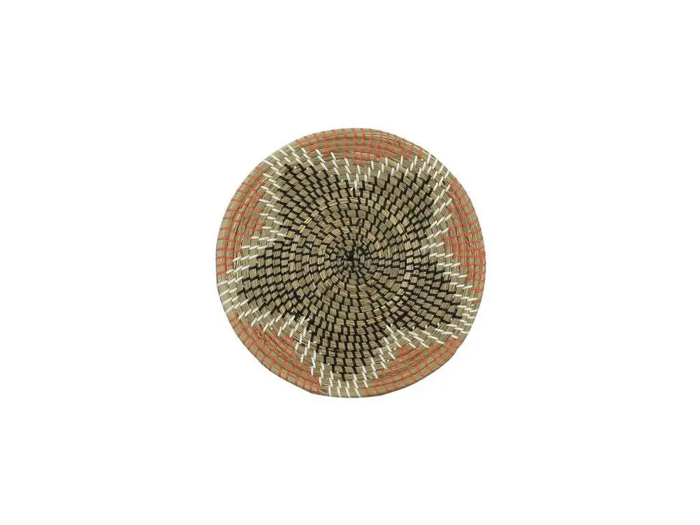 Couteau à mastic Now's Home - Coupe/deco Murale En Jonc De Mer Orange/noir Et Ecru O36xht6cm Hanoi