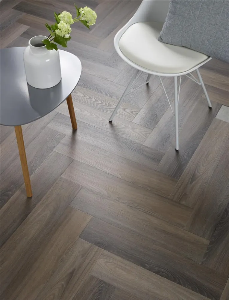 Floorlife Yup Herringbone Paddington Dark Grey Dryback VINYLE