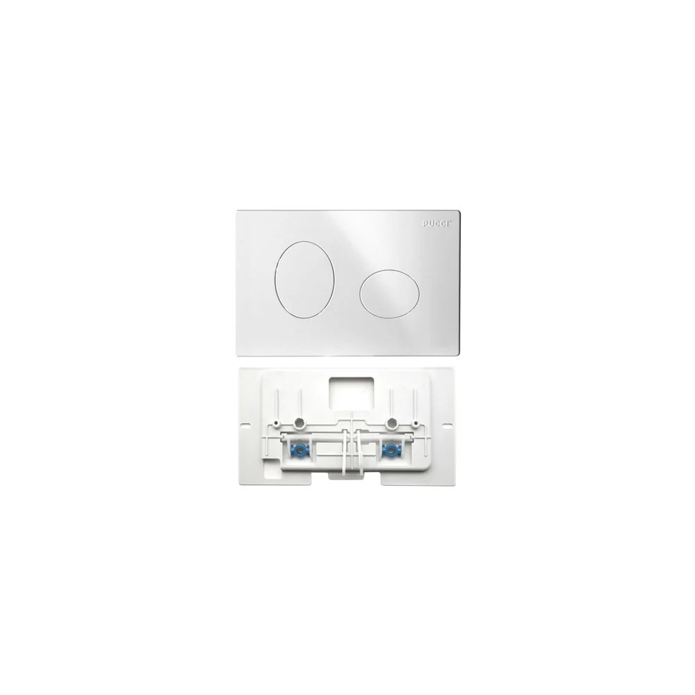 Kit rénovation 2014 plaque Ellisse blanche + porte Eco, pièce de rechange originale Pucci