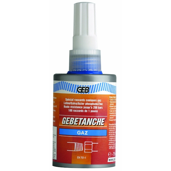 Résine d'étanchéité pour raccords filetés GEBETANCHE GAZ - 75 ml - GEB