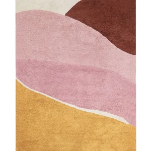Vloerkleed katoen meerkleurig/roze 140 x 200 cm XINALI