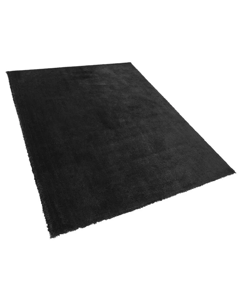 Vloerkleed tissu synthétique zwart 160 x 230 cm EVREN