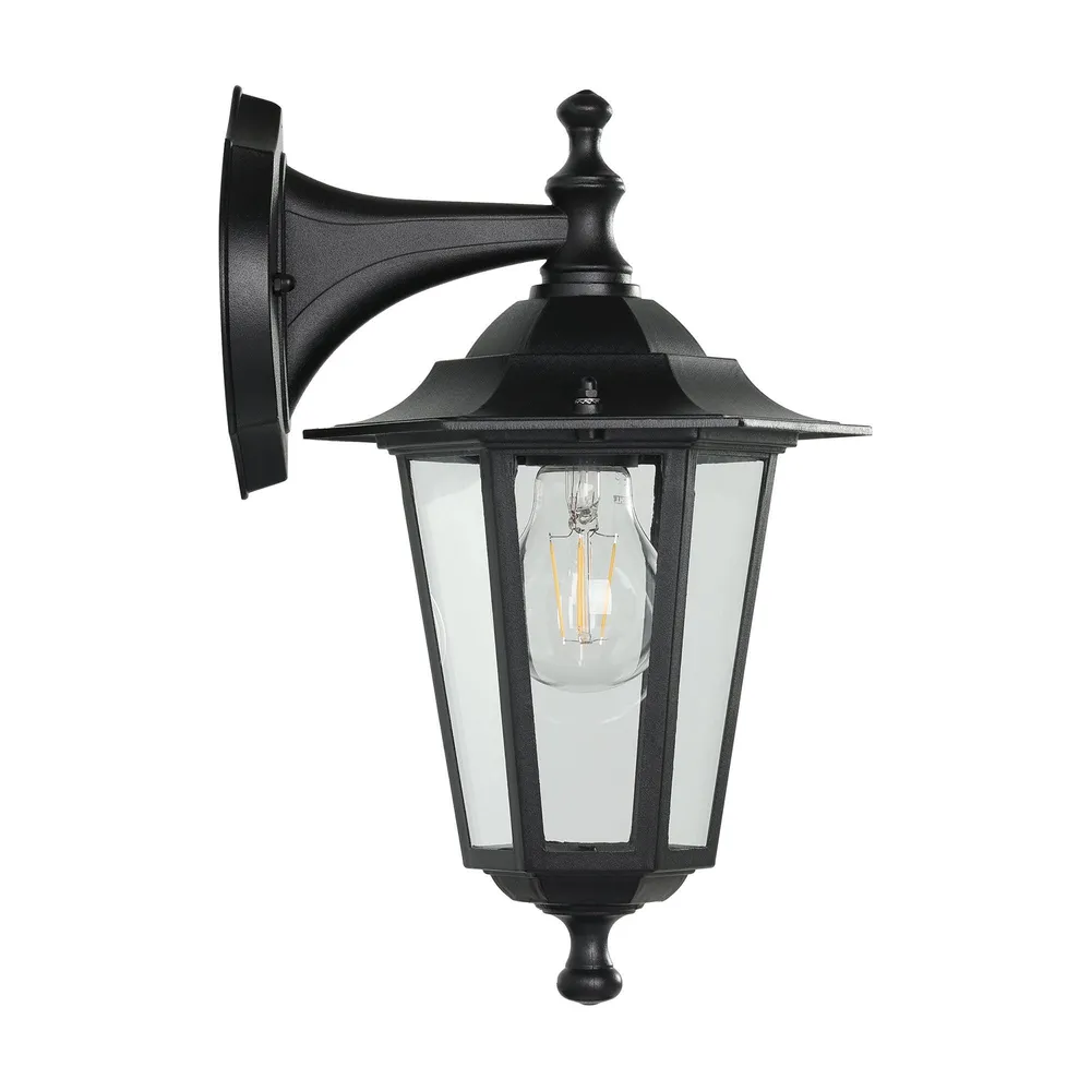 Applique extérieure métal noir LATERNA 4 H35CM E27 1X60W Autonomie : 12 heures