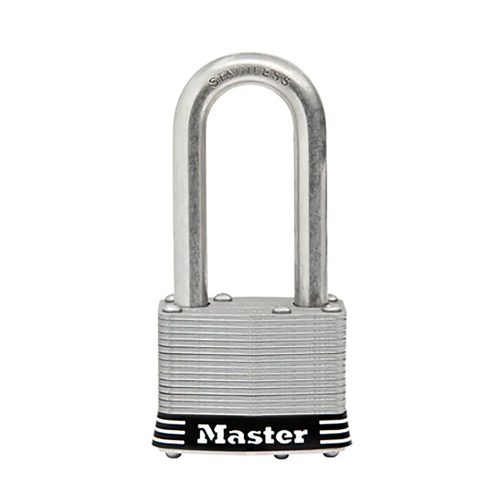 Cadenas laminé en acier inoxydable avec un arceau de 2'' et serrure à goupille, 1-3/4'' de spacieux