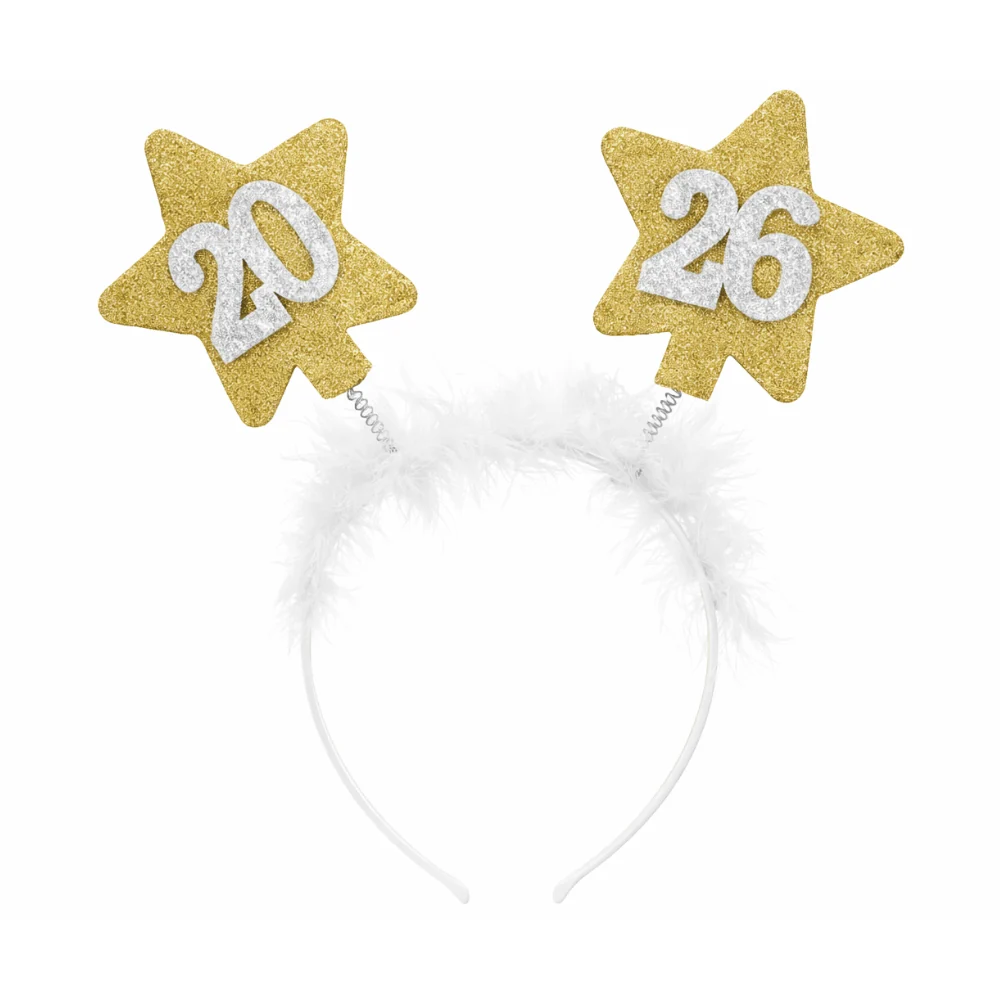 Serre-tête 2026 – Accessoire festif Nouvel